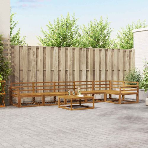 Комплект дивани за открито 7 pcs Естествен