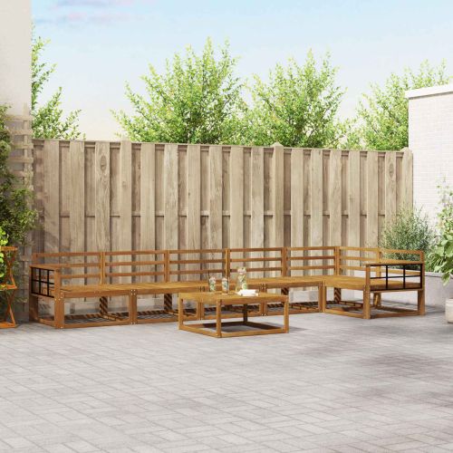 Комплект дивани за открито 7 pcs Естествен