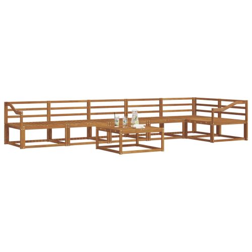 Комплект дивани за открито 7 pcs Естествен