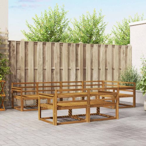 Комплект дивани за открито 7 pcs Натурално