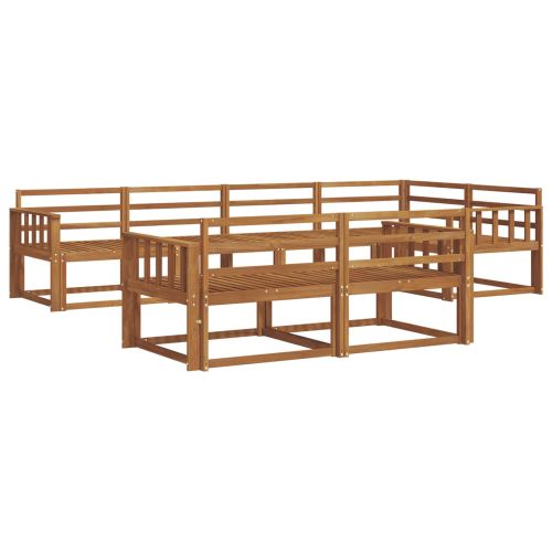 Комплект дивани за открито 7 pcs Натурално