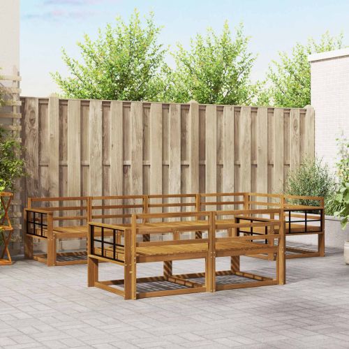 Комплект дивани за открито 7 pcs Натурално