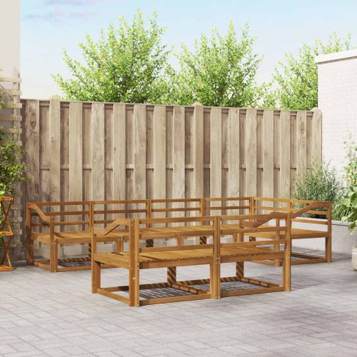 Комплект дивани за открито 7 pcs Натурално