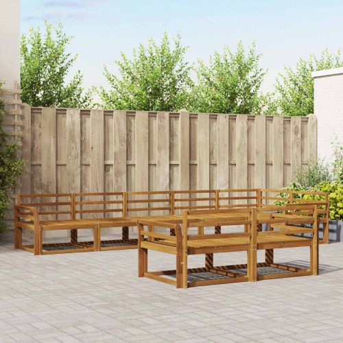 Комплект дивани за открито 8 pcs Естествен