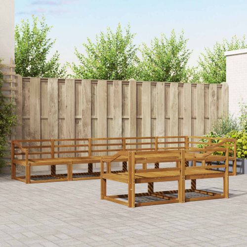 Комплект дивани за открито 8 pcs Естествен