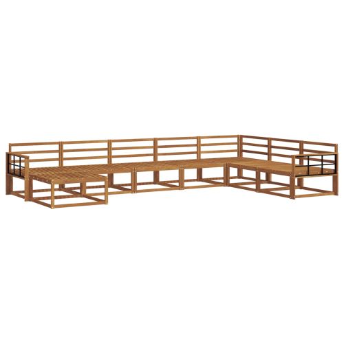 Комплект дивани за открито 8 pcs Естествен