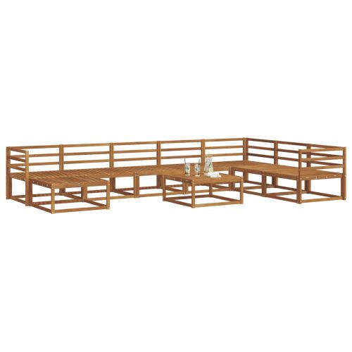 Комплект дивани за открито 9 pcs Естествен