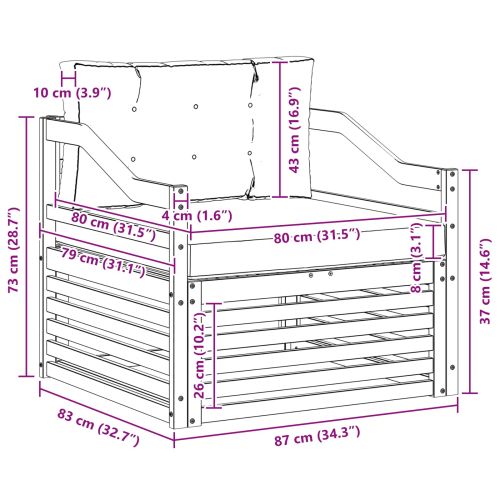 Външен диван Натурален и Бежов