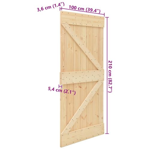 Врата NARVIK 100 x 210 cm Натурално