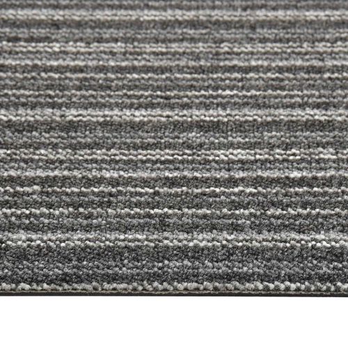 Килим 20 pcs Антрацитно с ивици 50 x 50 cm 100% Полипропилен