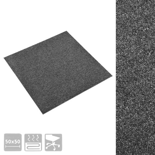 Килим 20 бр. Антрацит 50 x 50 cm 100% Полипропилен
