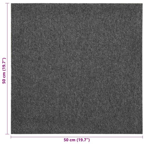 Килим 20 бр. Антрацит 50 x 50 cm 100% Полипропилен