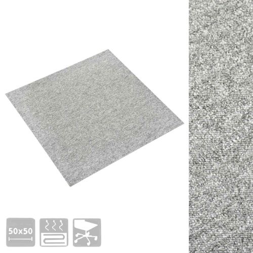 Килим 20 бр. Светлосиво 50 x 50 cm 100% Полипропилен
