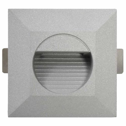 Фасадни LED аплици, 6 бр, 2 W, сребристи, квадратни
