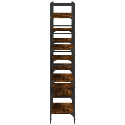 Етажерка за книги опушен дъб 160x28,5x136,5 см инженерно дърво