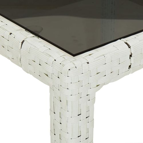 Градински трапезен комплект 5 части с възглавници сив полиратан