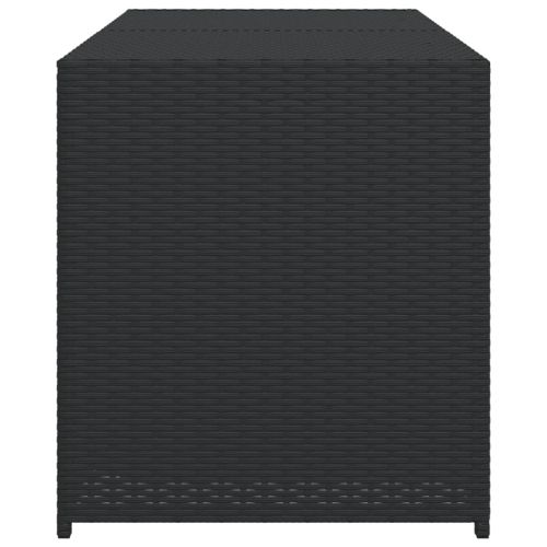 Градински сандък за съхранение, черен, 283 л, полиратан