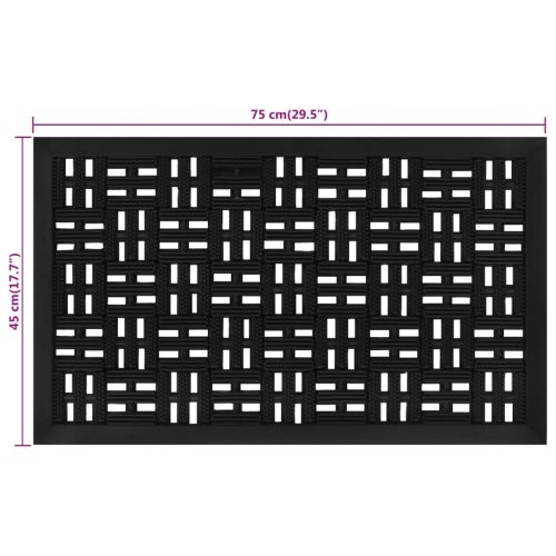 Изтривалка за врата правоъгълна 45x75 см гума