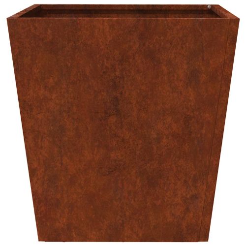 Градински саксии 2 бр. 40x40x40 см Изветряла стомана