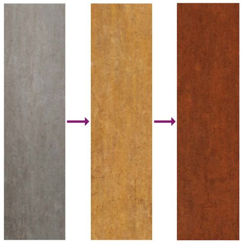 Градински саксии 2 бр. 40x40x40 см Изветряла стомана