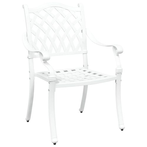 Комплект за хранене в градината 7 pcs Бяло Алуминий