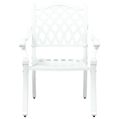 Комплект за хранене в градината 7 pcs Бяло Алуминий