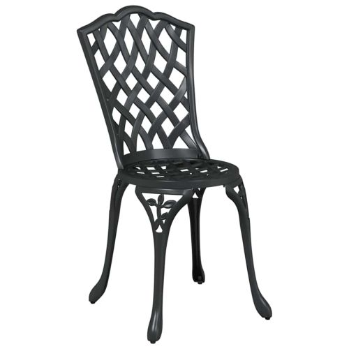 Комплект за хранене в градината 7 pcs Черно Алуминий