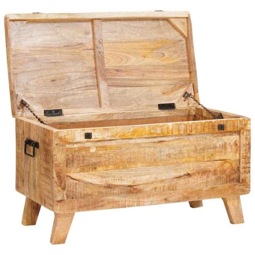 Кутия за съхранение 70 x 35 x 40 см мангово дърво масив
