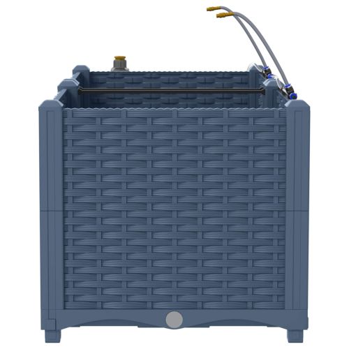 Градинска саксия 2 pcs Сив 80 x 40 x 37,5 см Пластмаса