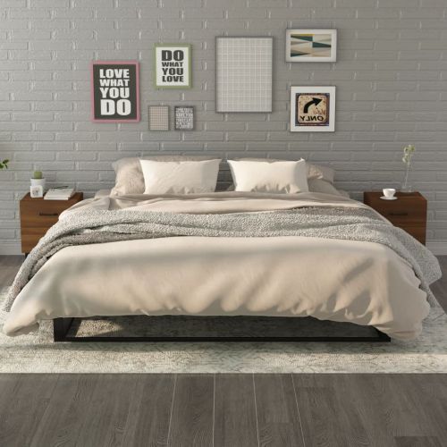 Нощни шкафчета, 2 бр, Кафяв дъб, 40x35x47,5 см