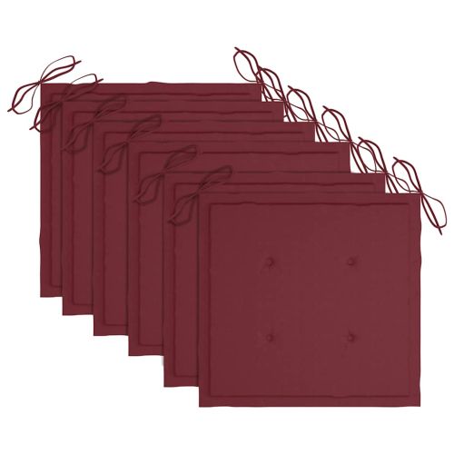 Сгъваеми градински столове, 6 бр, с възглавници, акация масив