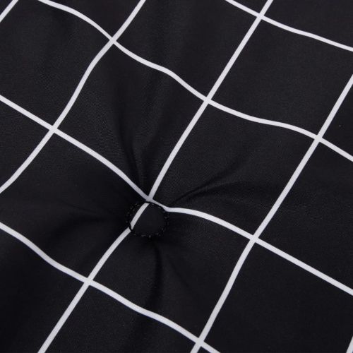 Възглавници за градински стол 2 бр черно каре 50x50x4 см плат