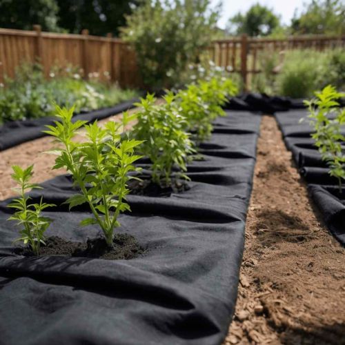 Геотекстилна мембрана, черна, 1 x 10 м, полиестерно влакно