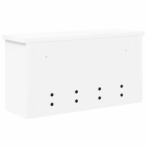 Стенен закачалка за палта Бяло 50 x 16 x 26 см Инженерно дърво