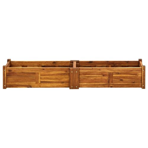 Градинска повдигната леха, акациево дърво, 150x30x25 см