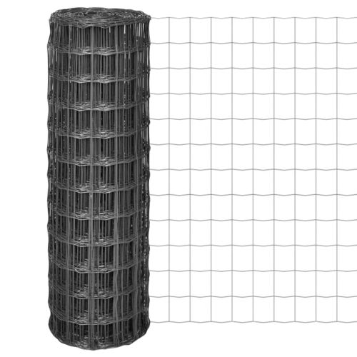 Евромрежа, стомана, 25x1,2 м, сива