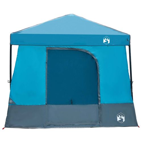Комплект къмпинг тента с покрив 2 pcs Синьо Тафта и Тканина