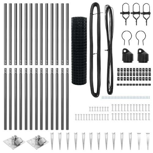 Ограда с пост Сив 1,2 x 25 m Стомана