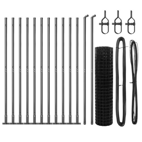 Ограда с пост Сив 1,2 x 25 m Стомана