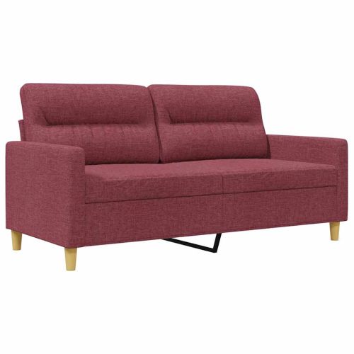 2-местен диван, Виненочервен, 140 см, текстил