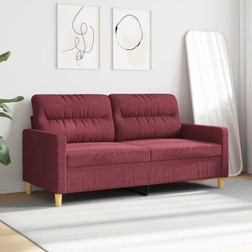 2-местен диван, Виненочервен, 140 см, текстил