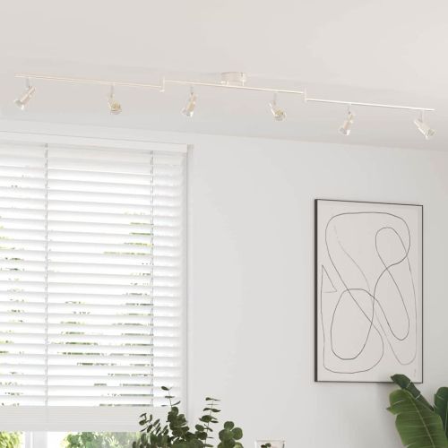 Таванен спот с прожектори Никел 176,5 x 9,5 x 14 см Стомана