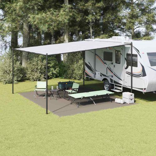 Килим за палатка Светлосиво 500 x 400 см Полиетилен