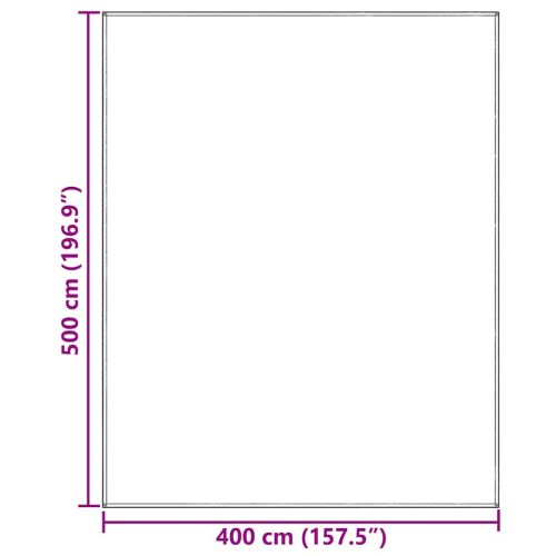 Килим за палатка Светлосиво 500 x 400 см Полиетилен