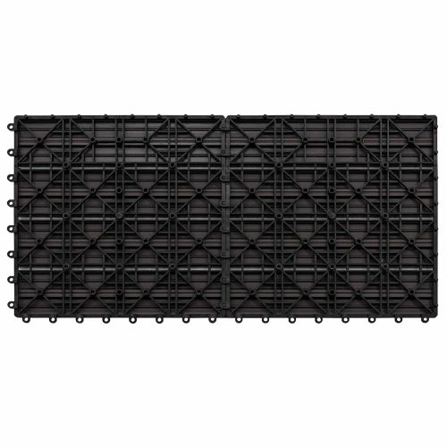 Плочка за decking 6 pcs Тъмен кафяв 60 x 30 cm WPC