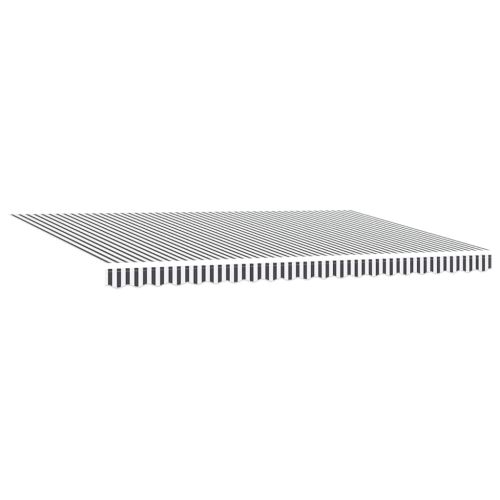 Ръчно прибираща се тента с LED, антрацит и бял, 500x300 см