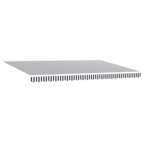 Ръчно прибираща се тента с LED, антрацит и бял, 500x350 см