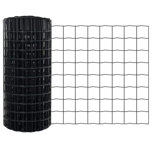 Ограда с пост Сив 0,4 x 10 м Стомана и PVC