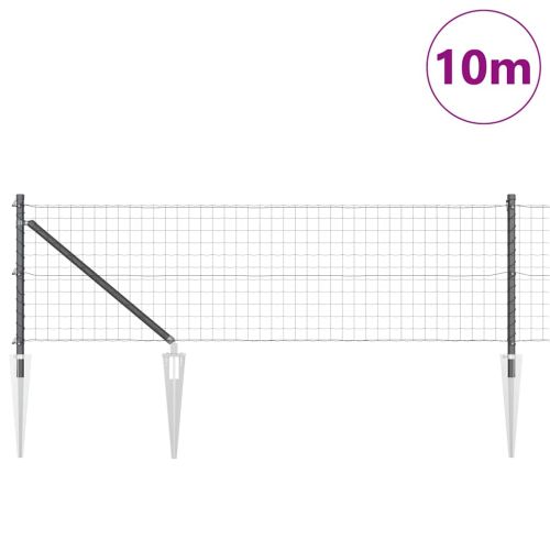 Ограда с пост Сив 0,4 x 10 м Стомана и PVC