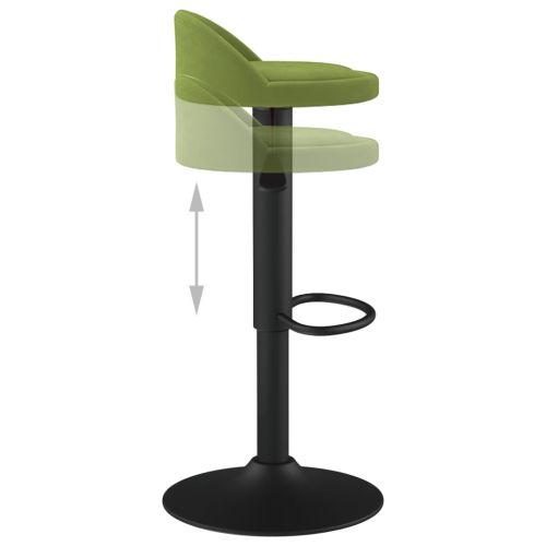 Бар табуретка, светлозелена, кадифе